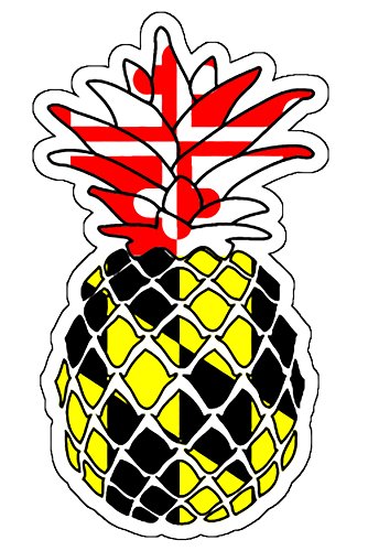 Maryland Flag Pineapple Vinyl Decal