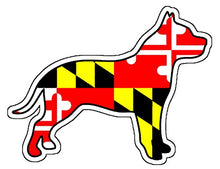 Load image into Gallery viewer, Maryland Flag Pitbull Vinyl Decal
