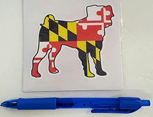 Load image into Gallery viewer, Maryland Flag Pug Vinyl Decal
