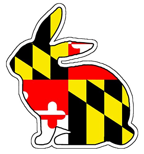 Maryland Flag Rabbit Vinyl Decal