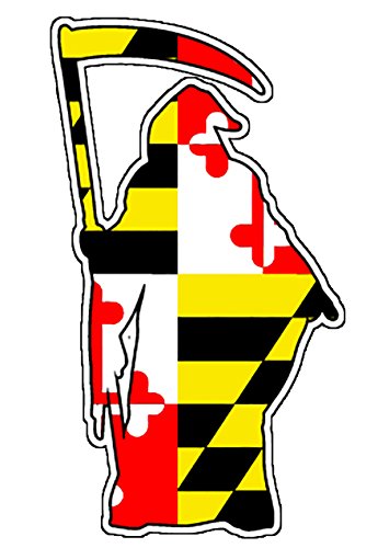 Maryland Flag Reaper Vinyl Decal