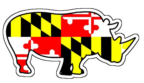 Maryland Flag Rhino Vinyl Decal
