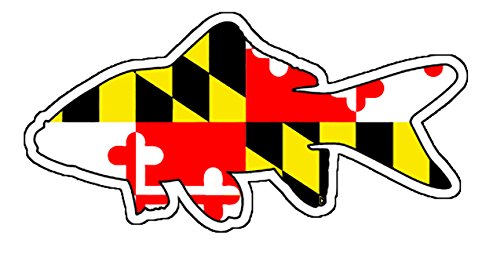 Maryland Flag Rockfish Vinyl Decal