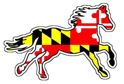Maryland Flag Running Horse Vinyl Decal