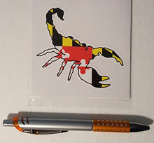 Load image into Gallery viewer, Maryland Flag Scorpion Vinyl Decal
