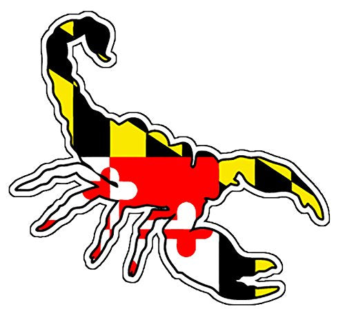 Maryland Flag Scorpion Vinyl Decal