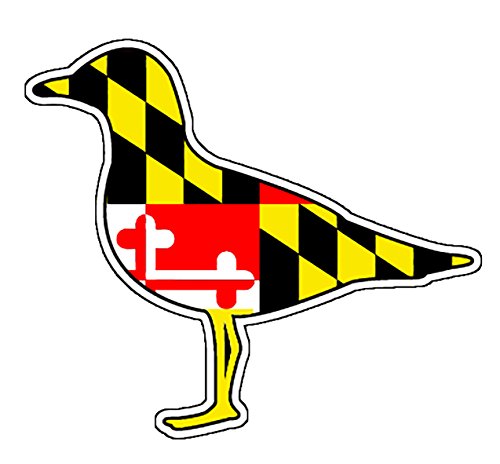Maryland Flag Seagull Vinyl Decal