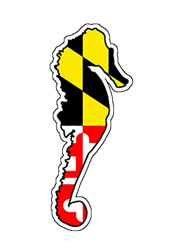 Maryland Flag Seahorse Vinyl Decal