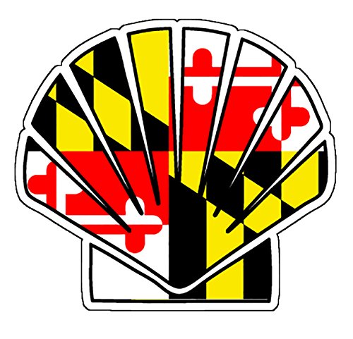 Maryland Flag Bay Seashell Vinyl Decal