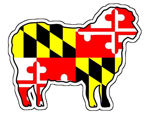 Maryland Flag Sheep Vinyl Decal