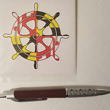 Load image into Gallery viewer, Maryland Flag Ship Wheel Vinyl Decal

