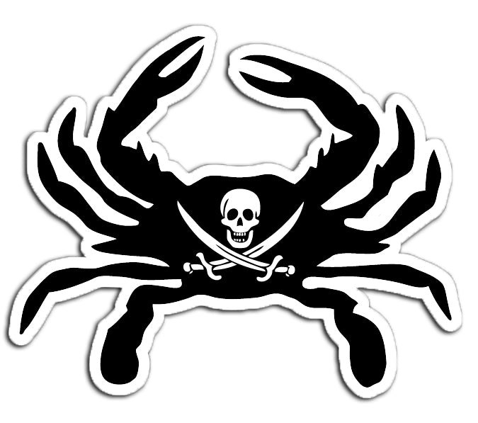 Pirate Skull With Swords Crab Vinyl Decal