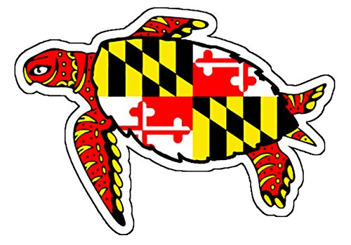 Maryland Flag Snapping Turtle Vinyl Decal