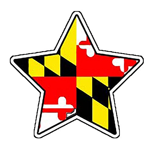 Maryland Flag Star Vinyl Decal