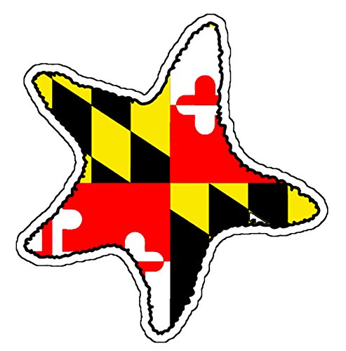 Maryland Flag Starfish Vinyl Decal