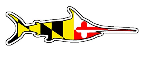 Maryland Flag Swordfish Vinyl Decal