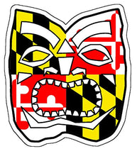 Load image into Gallery viewer, Maryland Flag Tiki Mask Vinyl Decal
