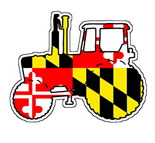 Maryland Flag Tractor Vinyl Decal