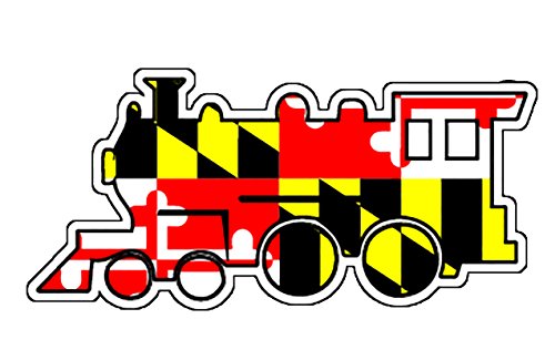 Maryland Flag Train Vinyl Decal