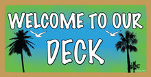 Load image into Gallery viewer, Welcome To Our Deck Wooden Sign
