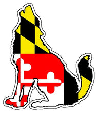 Load image into Gallery viewer, Maryland Flag Wolf Vinyl Decal
